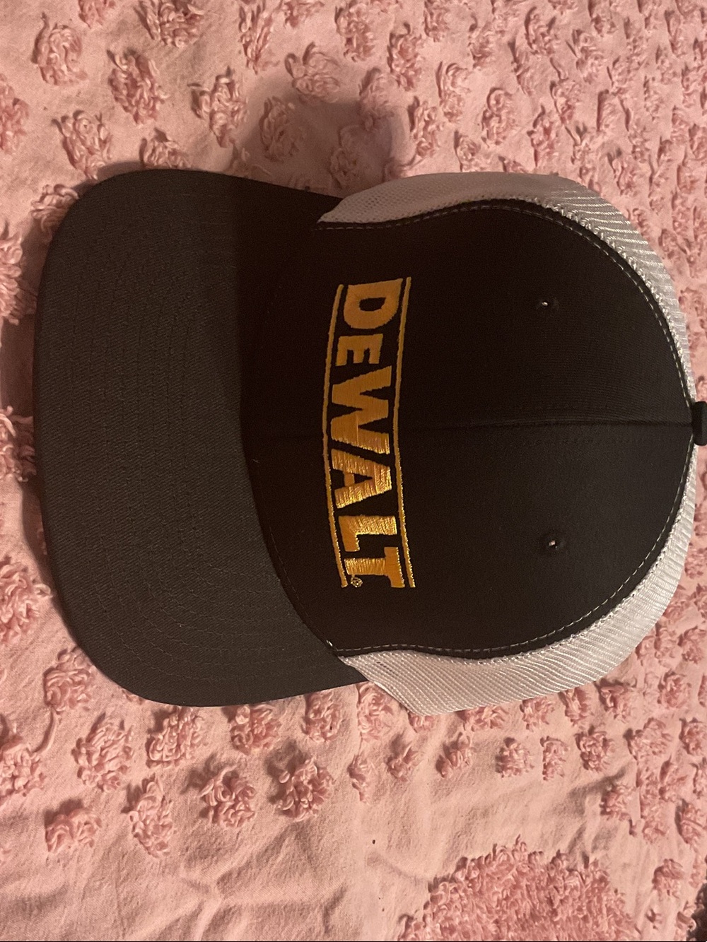 DEWALT Black and White Mesh-Back Logo Cap